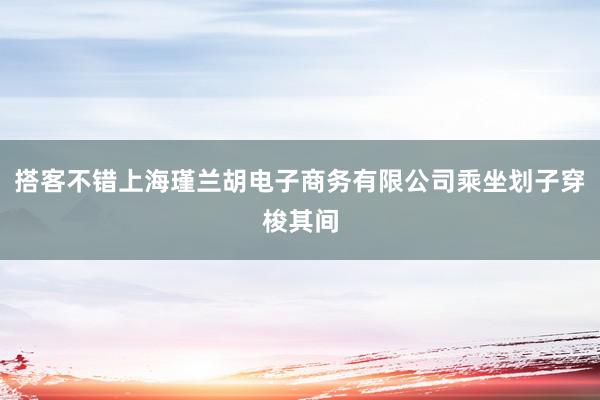 搭客不错上海瑾兰胡电子商务有限公司乘坐划子穿梭其间